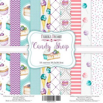 Набор скрапбумаги Candy Shop - Фабрика Декору, 30.5*30.5 см