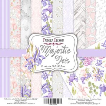 Набор скрапбумаги Majestic Iris - Фабрика Декору, 30,5x30,5см