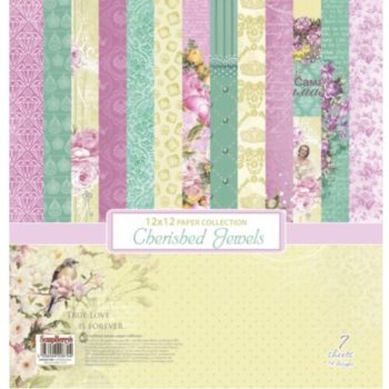 Набор бумаги Драгоценности (Cherished Jewels) - ScrapBerrys 7 листов 30,5*30,5 см