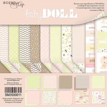SM3500011 Набор бумаги Doll Baby - Scrapmir, 30х30см