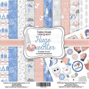 Набор скрапбумаги Huge Winter - Фабрика Декору 30,5x30,5см