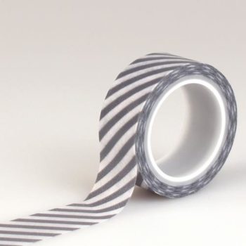 Бумажный скотч Echo Park - Hello Winter Navy Stripe - Washi Tape