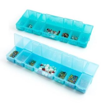 ОМ-043 Коробка Gamma 24,2*10,5*2,75см, прозрачный/голубой